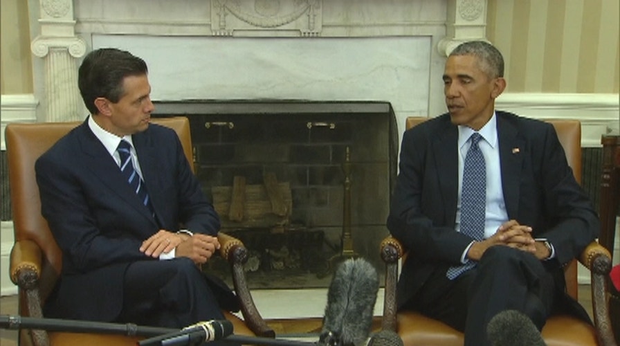 Peña Nieto and Obama speak to press at White House