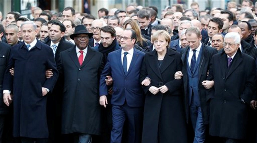 Word leaders join millions of marchers in Paris unity rally
