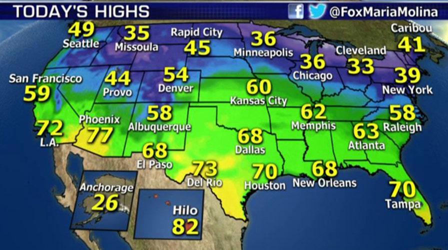 National forecast for Monday, January 19
