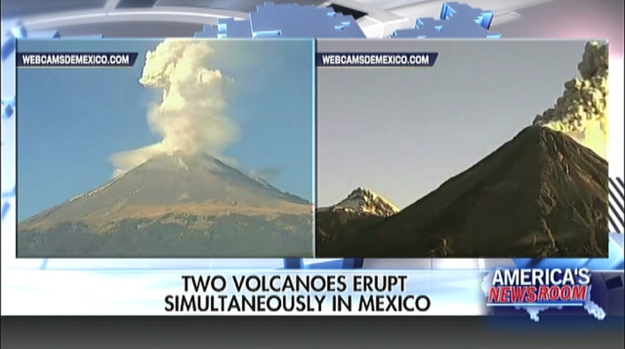 Volcanoes erupt simultaneously in Mexico
