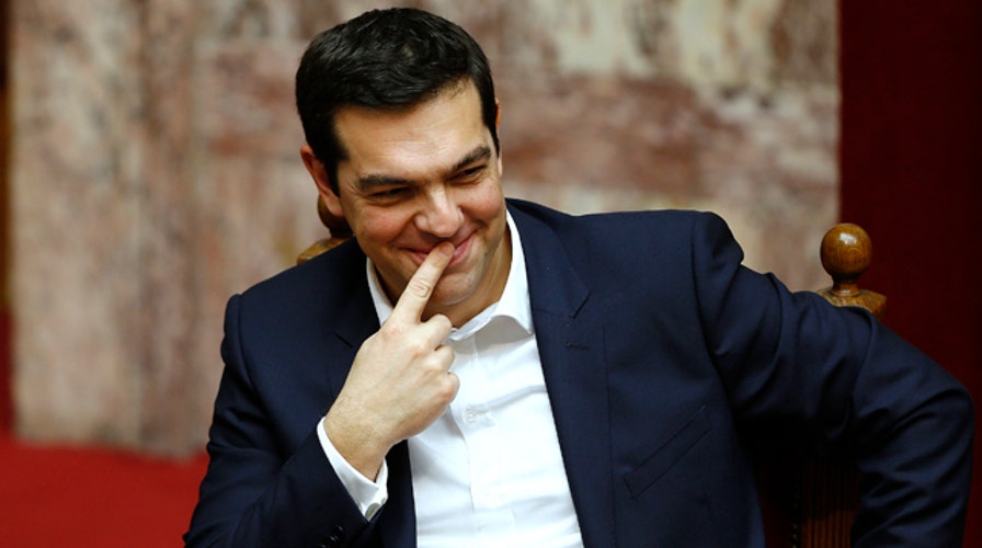 Greek PM goes casual for the nation's debt