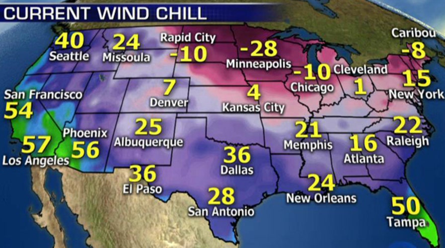 National forecast for Wednesday, February 18