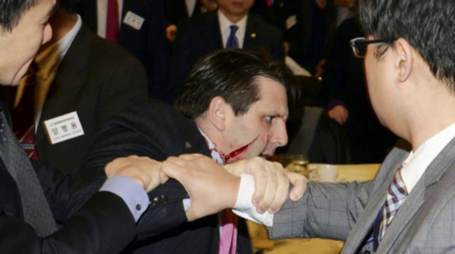 Knife-wielding man attacks US ambassador to South Korea