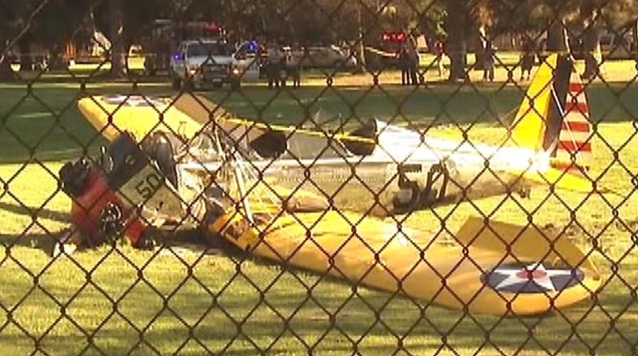 Report: Vintage fighter piloted by Harrison Ford crash lands