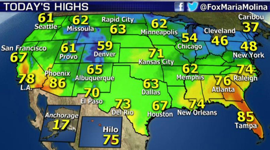 National forecast for Tuesday, March 10