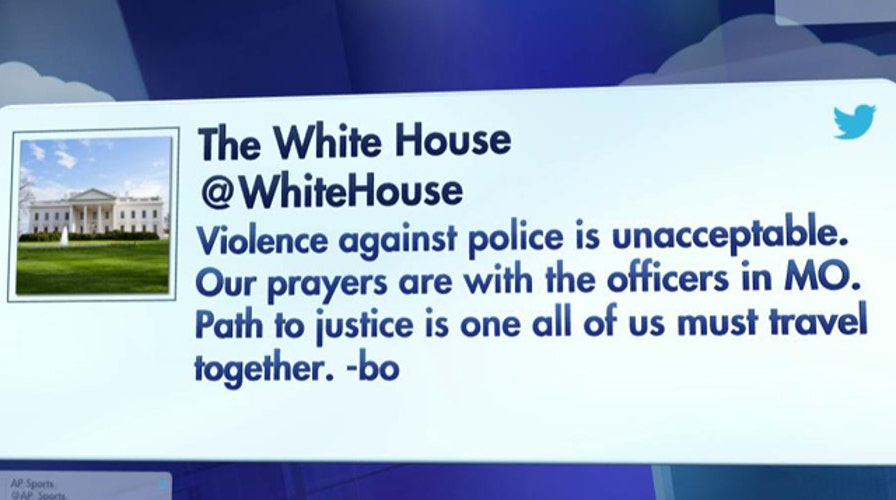 Greta: 2 Ferguson cops shot and best Obama can do is tweet?