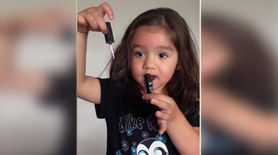Girl raids mom's cosmetic bag, becomes YouTube sensation