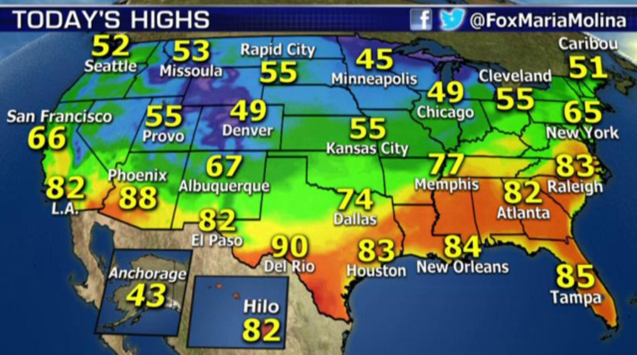 National forecast for Friday, April 3