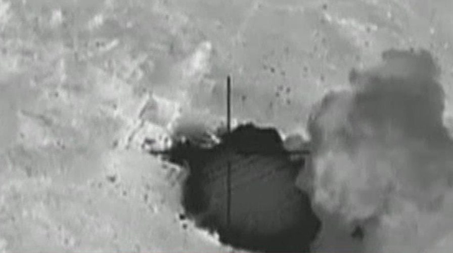 Saudi-led coalition jets hit military base in central Yemen