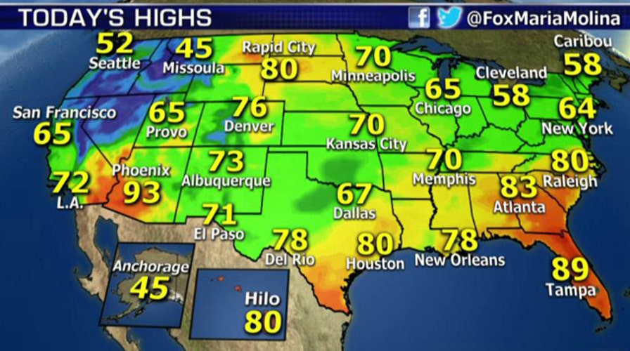 National forecast for Tuesday, April 14