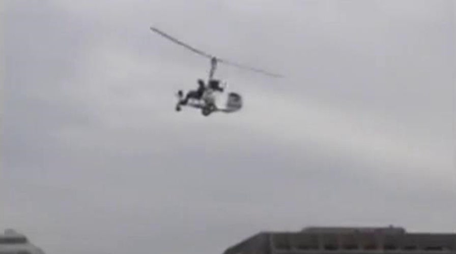 Video captures gyrocopter flying, landing near US Capitol
