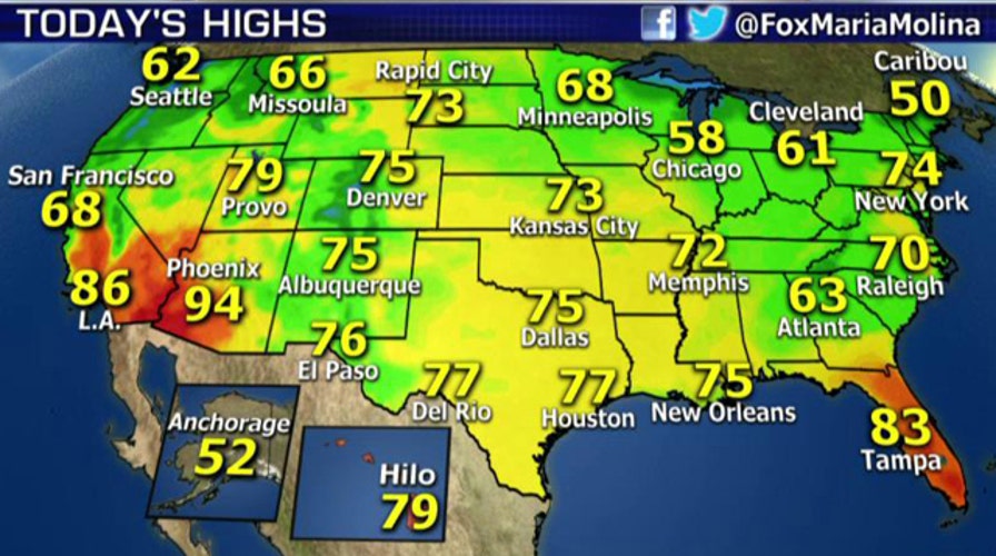 National forecast for Wednesday, April 29
