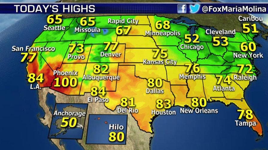 National forecast for Thursday, April 30