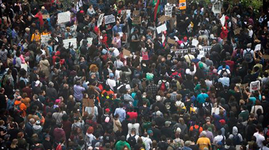 Protesters clash with police in Philadelphia
