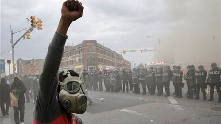 Media blanket Baltimore riots