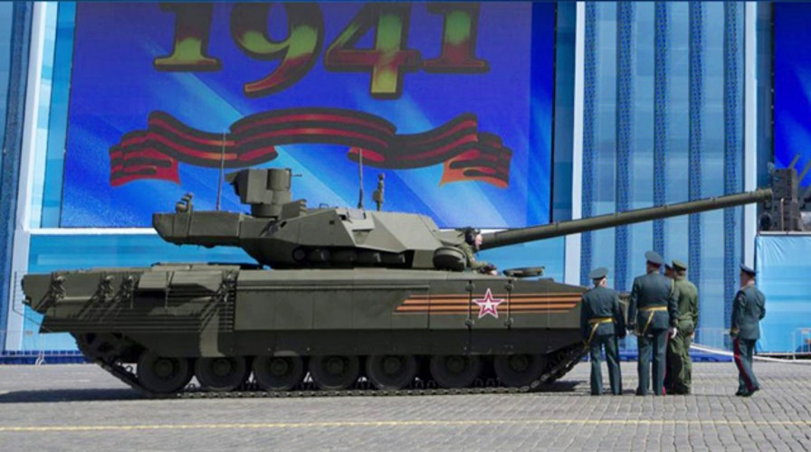 Russia's state-of-the-art tank stalls during parade