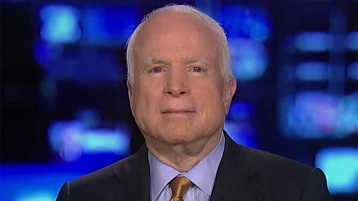 Sen. McCain talks Iran bill, GOP infighting over amendments