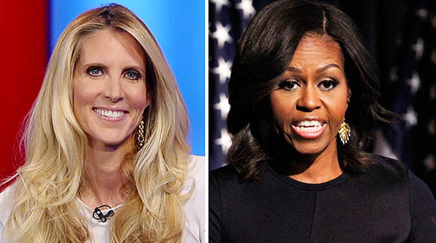 Coulter talks First Lady taking on race in graduation speech