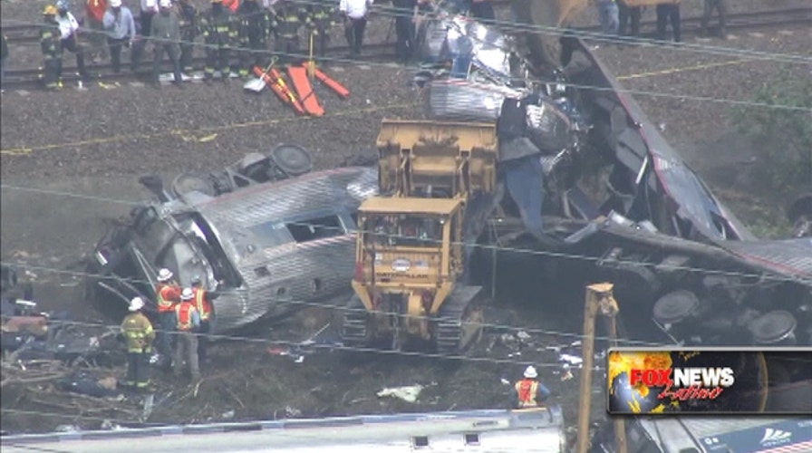 Amtrak train crash in Philadelphia