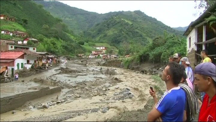 Mudslide sweeps away homes, dozens killed in Colombia