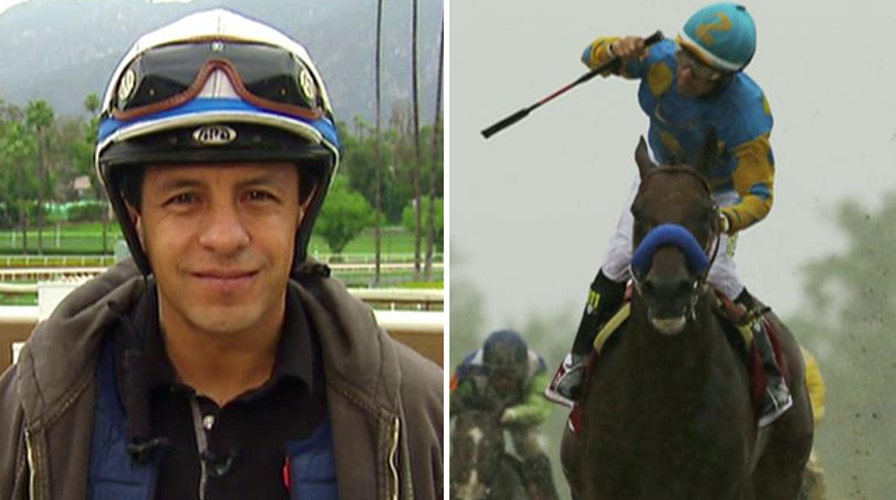 American Pharoah's jockey chasing Triple Crown history