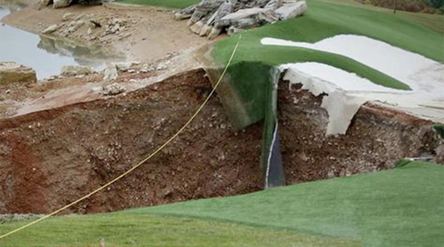 Massive sinkhole opens in Missouri golf course