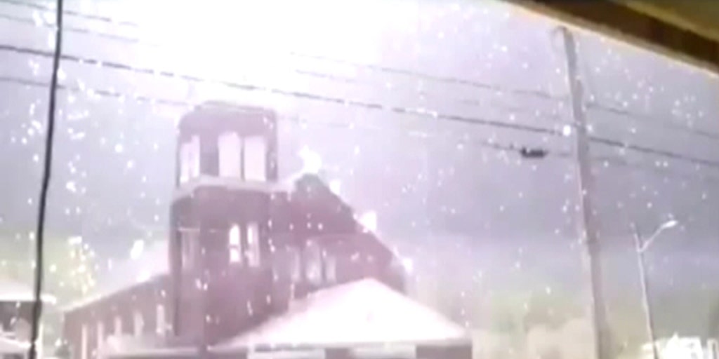 Bolt of lightning strikes church Fox News Video