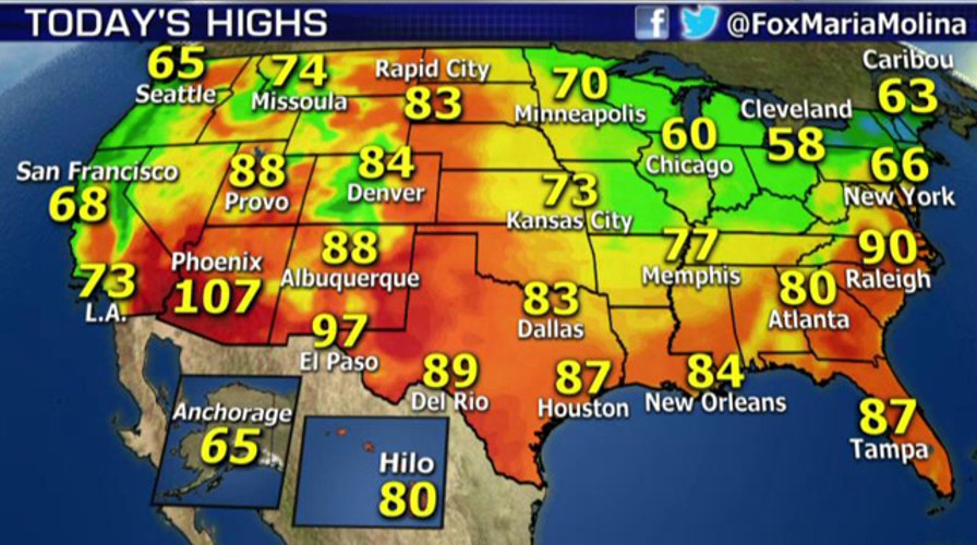 National forecast for Monday, June 1