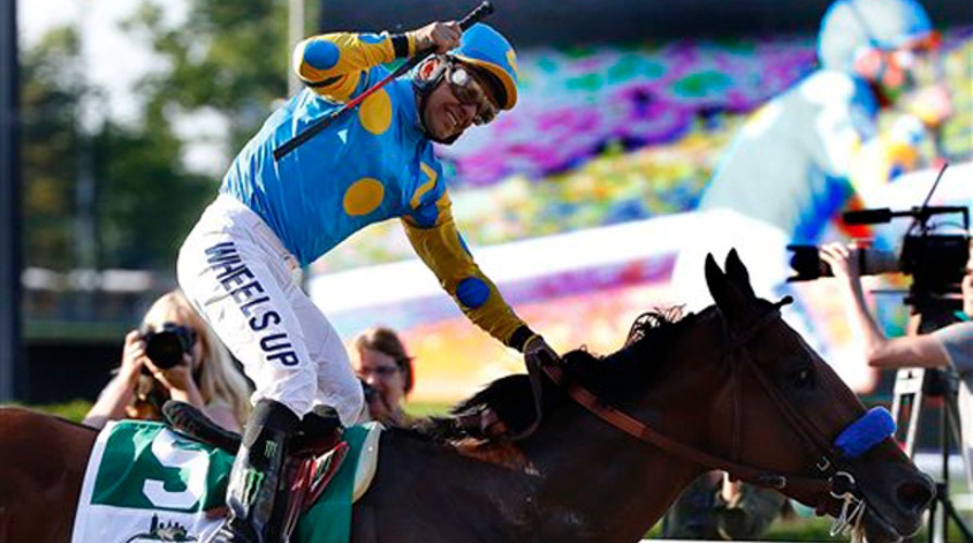 American Pharoah wins the Belmont Stakes