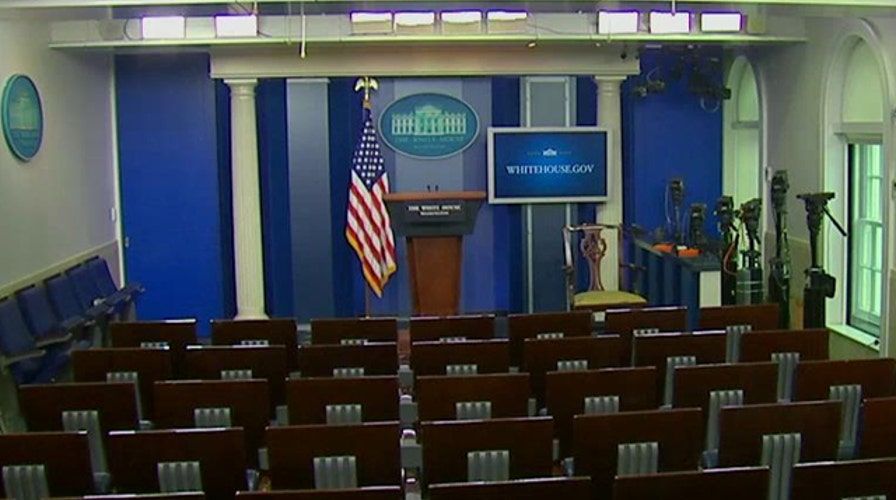 White House press briefing disrupted, officers clearing room