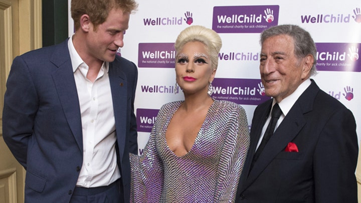 Prince Harry nabbed eyeing Lady Gaga’s cleavage