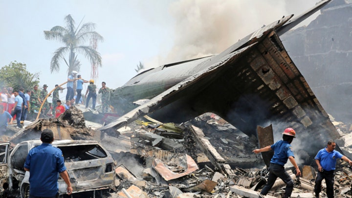 Dozens dead after jet crash in Indonesia 