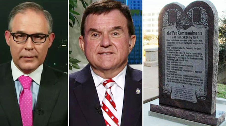 Okla. AG, state representative on Ten Commandments statue