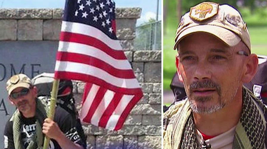 Vet walks across US to raise awareness for veterans' issues