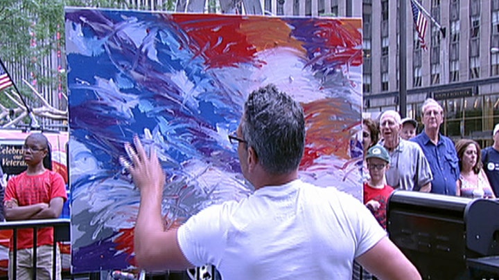 Patriotic painting to honor the Fourth of July