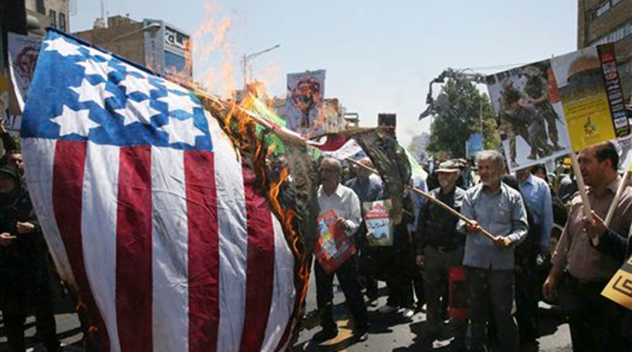 US flag burned in massive pro-Palestinian rally in Iran