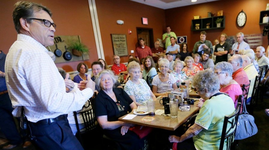 Rick Perry hits the campaign trail in Iowa