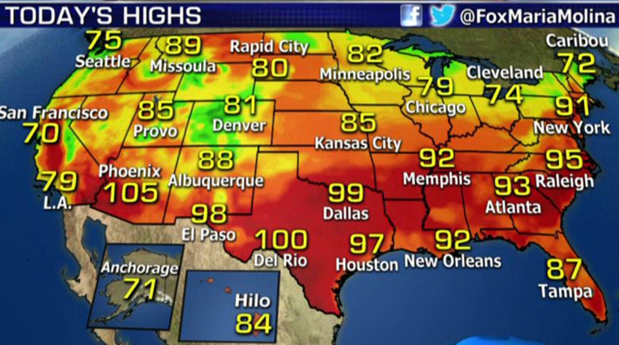 National forecast for Tuesday, July 21