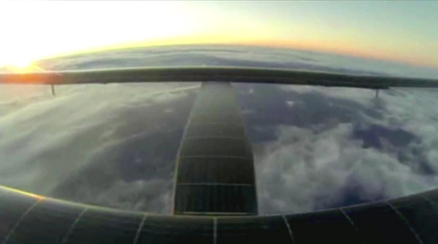 View from Solar Impulse aircraft high above the Pacific