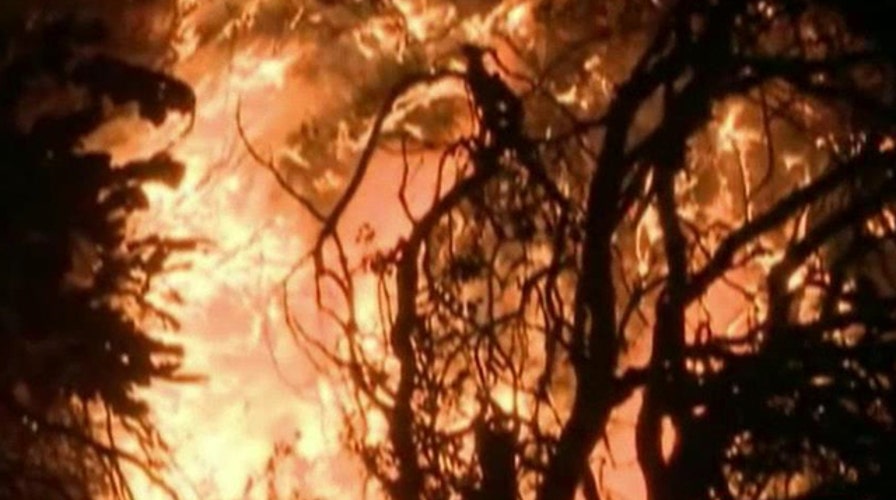 Crews battle massive wildfire in northern California
