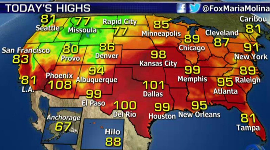National forecast for Tuesday, July 28
