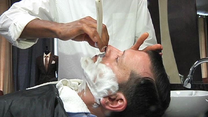 Men shelling out on shaving  