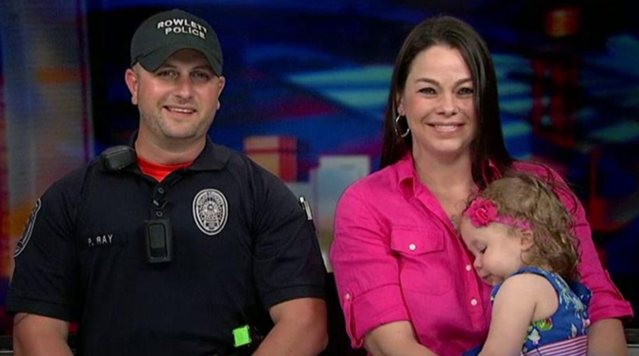 Caught on camera: Police officer saves choking toddler