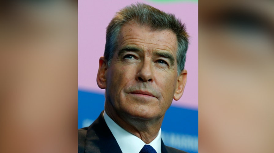 Brosnan stopped at airport