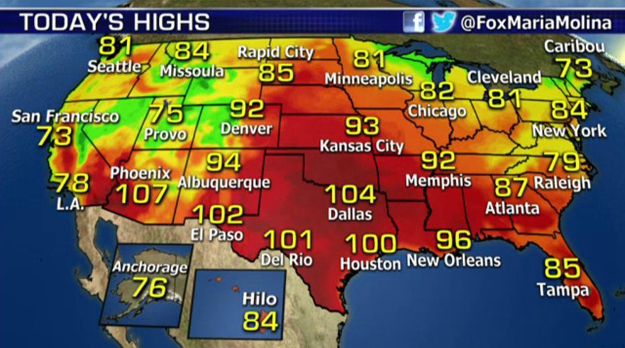 National forecast for Friday, August 7