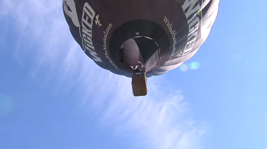 Rick Reichmuth goes up in a hot air balloon