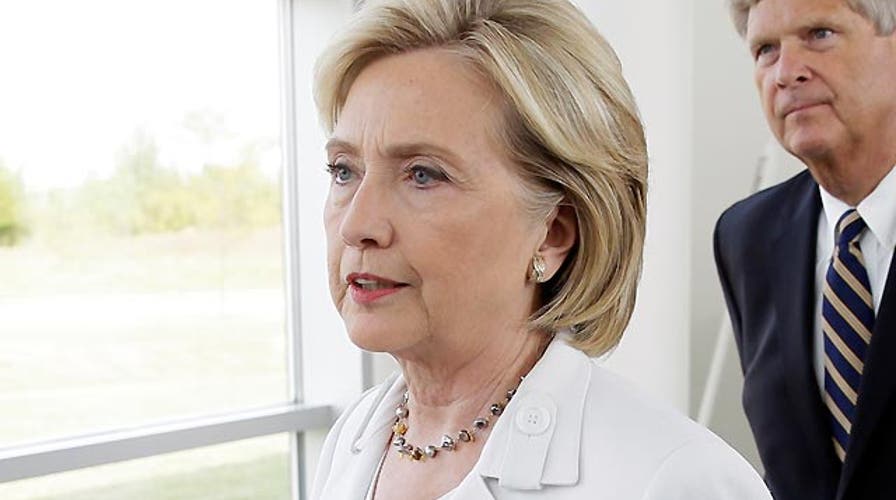 Hillary shifts away from e-mail saga, potential Biden bid