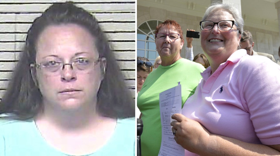 Jailed clerk: Issued marriage licenses to gay couples void