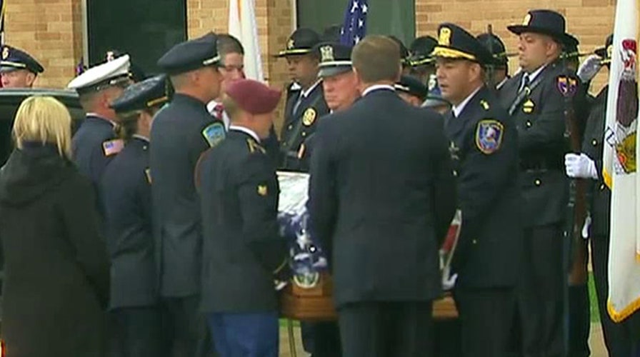 Mourners gather to say goodbye to slain Illinois officer