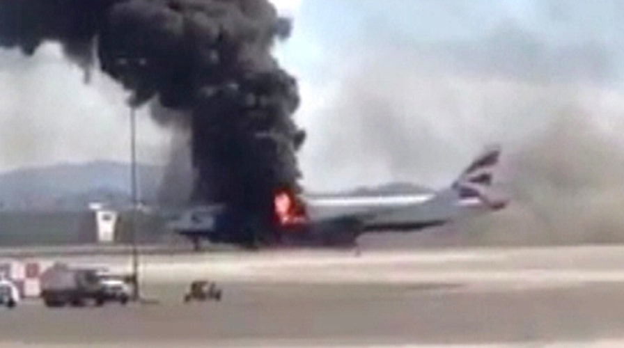 Fire causes evacuation of British Airways plane in Las Vegas